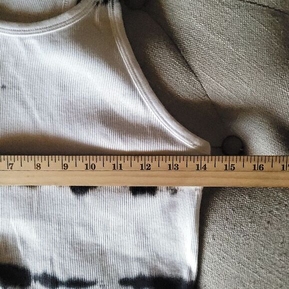 Levi’s tie dye High Neck Tank Top Womens Medium Black and White - Picture 10 of 13